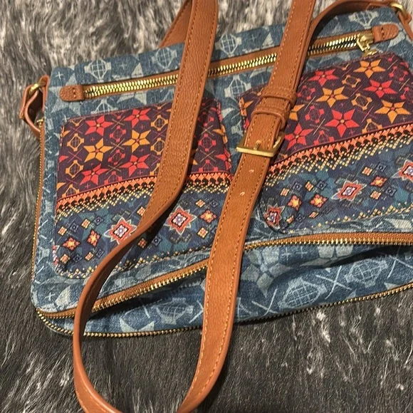 Desigual Crossbody Bag Patchwork Adjustable Boho Embroidered - Picture 8 of 13